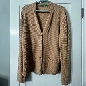 United Colors of Benetton 100% Cotton Knit Jacket